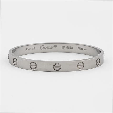 cartier love bracelet 750 21 ip 6688|cartier love bracelet serial numbers.